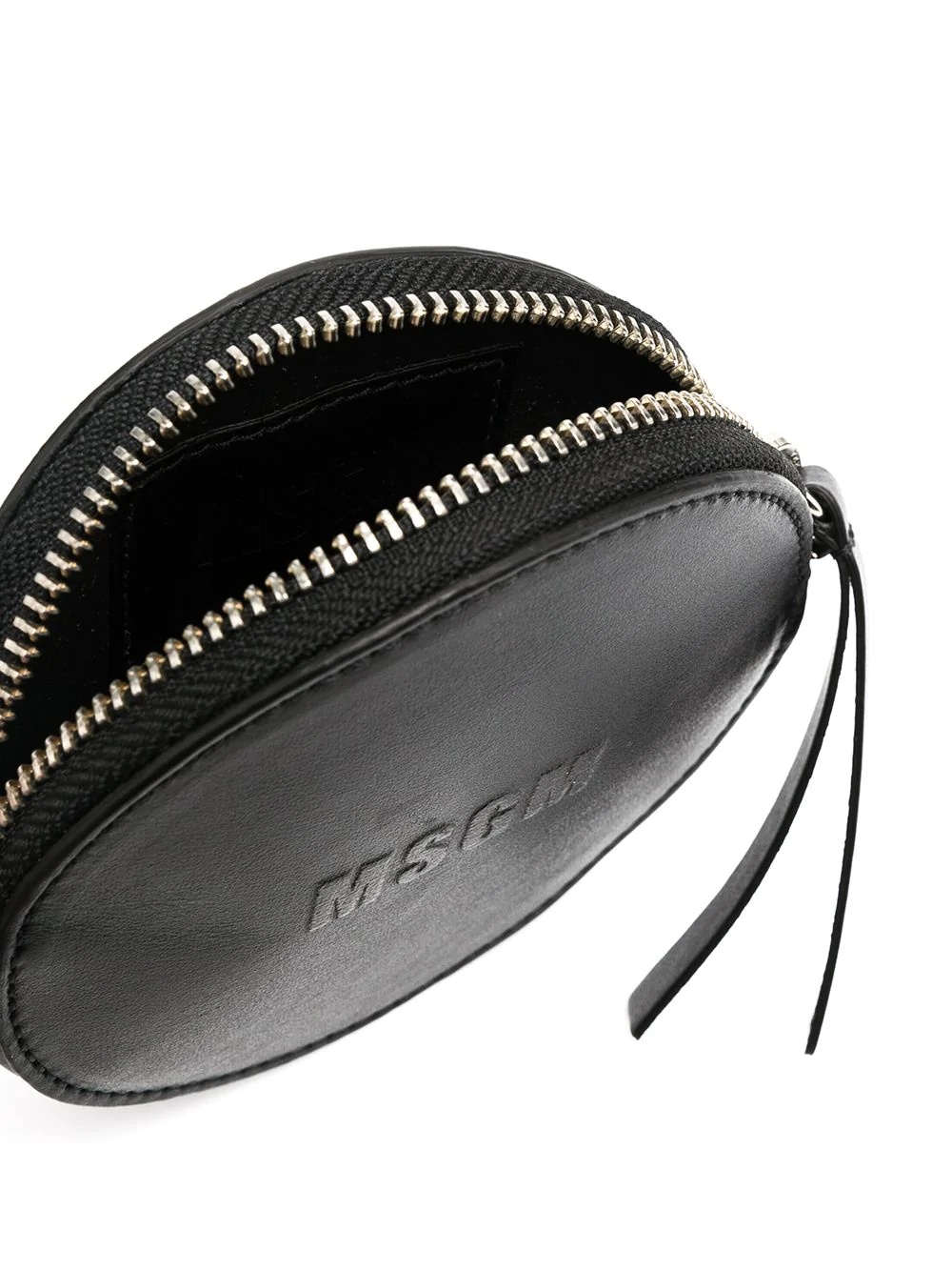 logo-embossed circular mini bag - 5