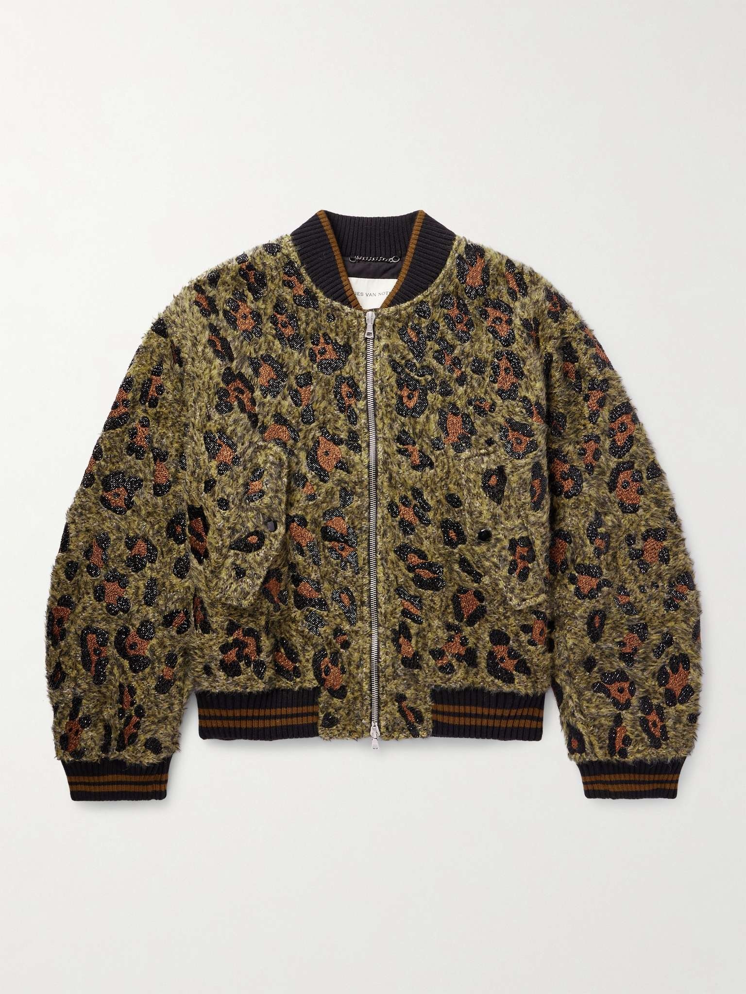 Dries Van Noten Embellished Leopard-Print Alpaca-Blend