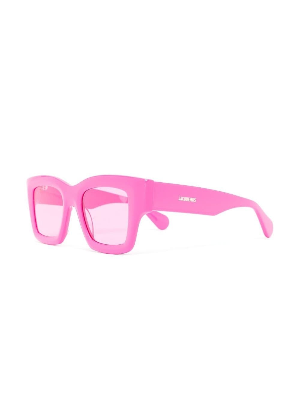 logo-plaque square-frame sunglasses - 2