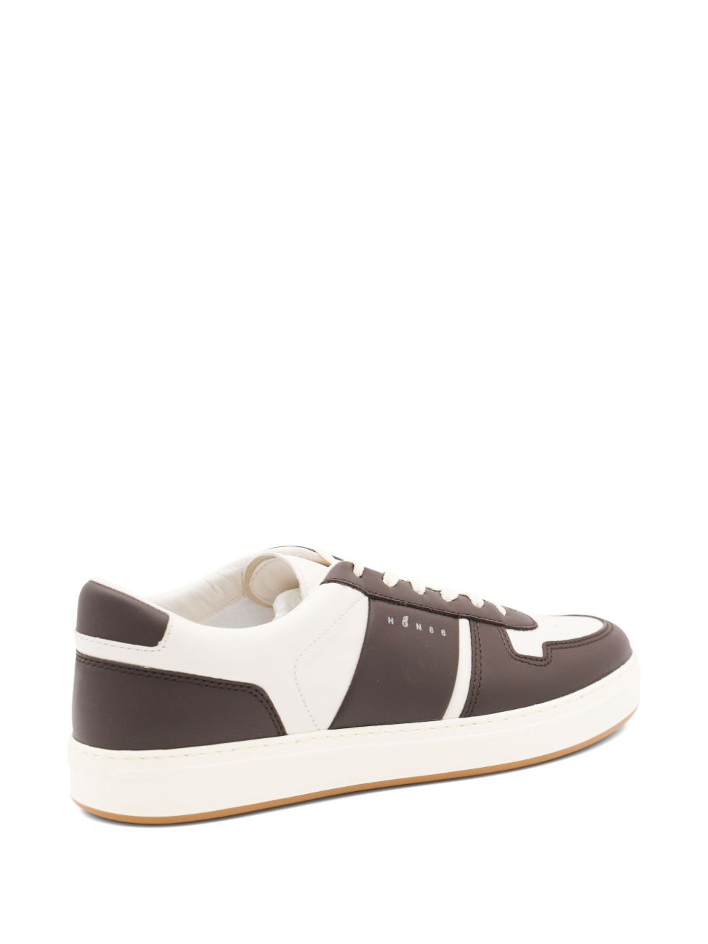 leather panelled low-top sneakers - 5