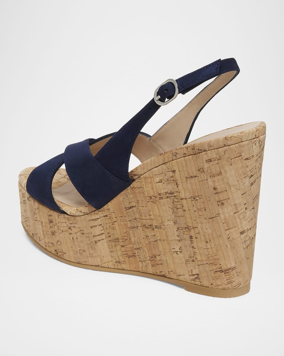 Dayna Suede Platform Wedge Sandals - 4