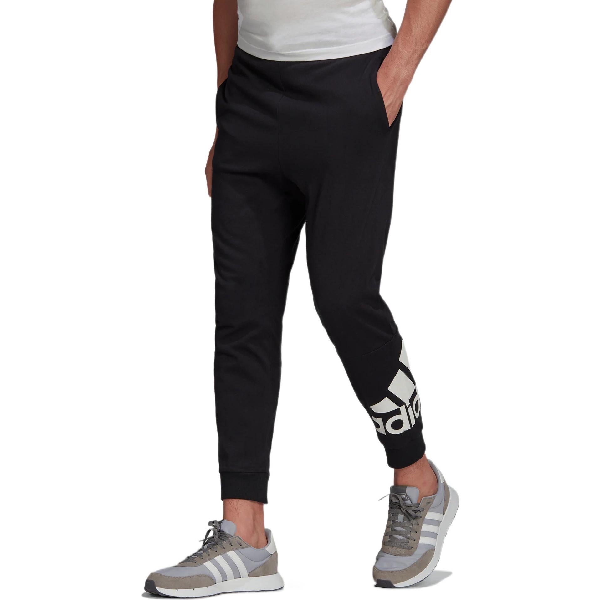 Men's adidas Solid Color Alphabet Logo Printing Sports Pants/Trousers/Joggers Black HE1824 - 2