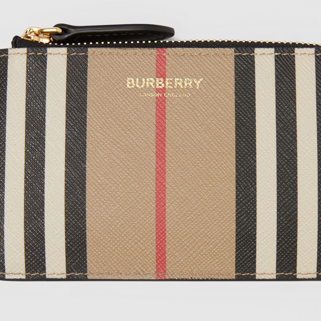 Icon Stripe Zip Coin Case - 2
