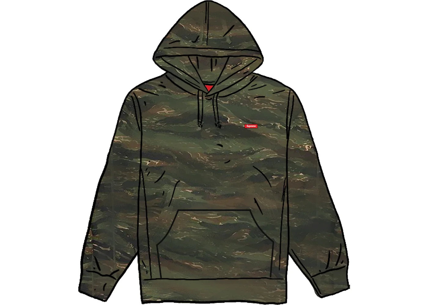 Supreme Supreme Small Box Hooded Sweatshirt Tigerstripe Camo 