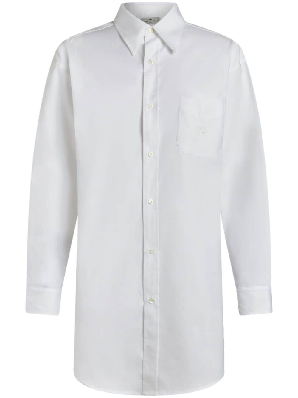 Pegaso motif-embroidered cotton shirt - 1