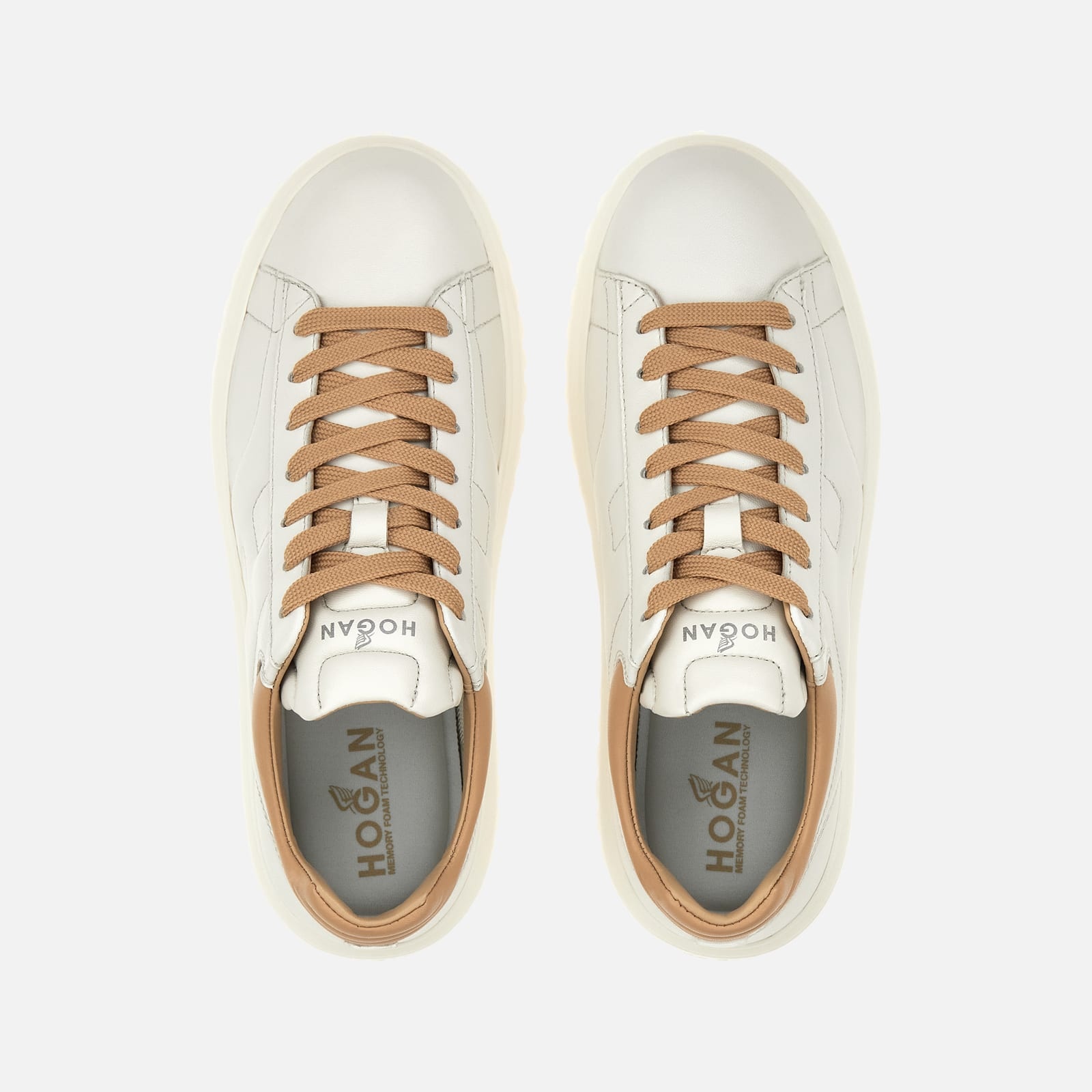 スニーカー HOGAN Ivory Nappa Leather H-Stripes Sneakers Sneakers Hogan H-Stripes IVORY for Woman