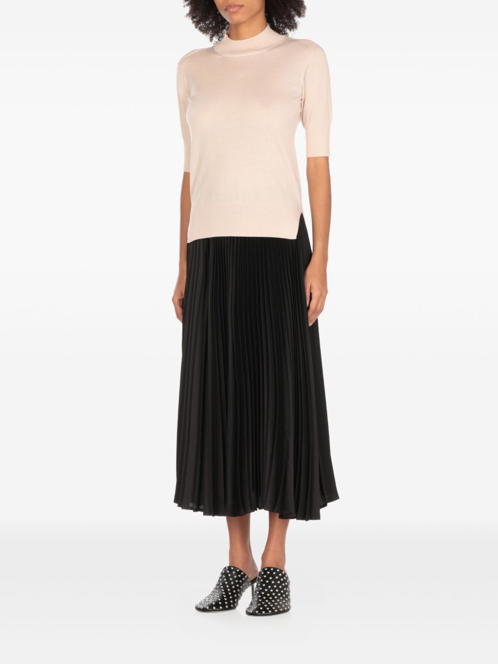 high-neck short-sleeves sweater - 3