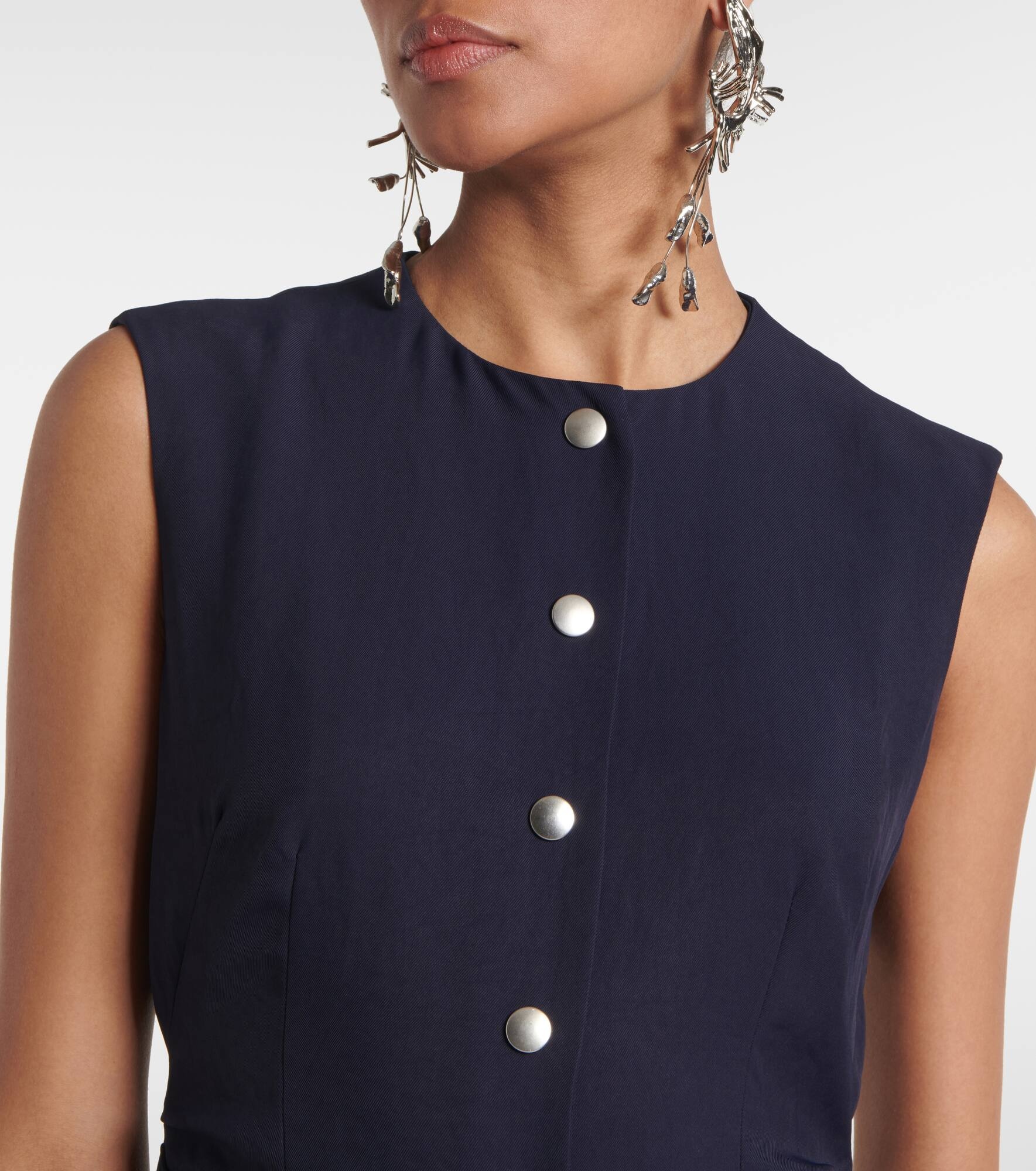 Gabardine midi dress - 4