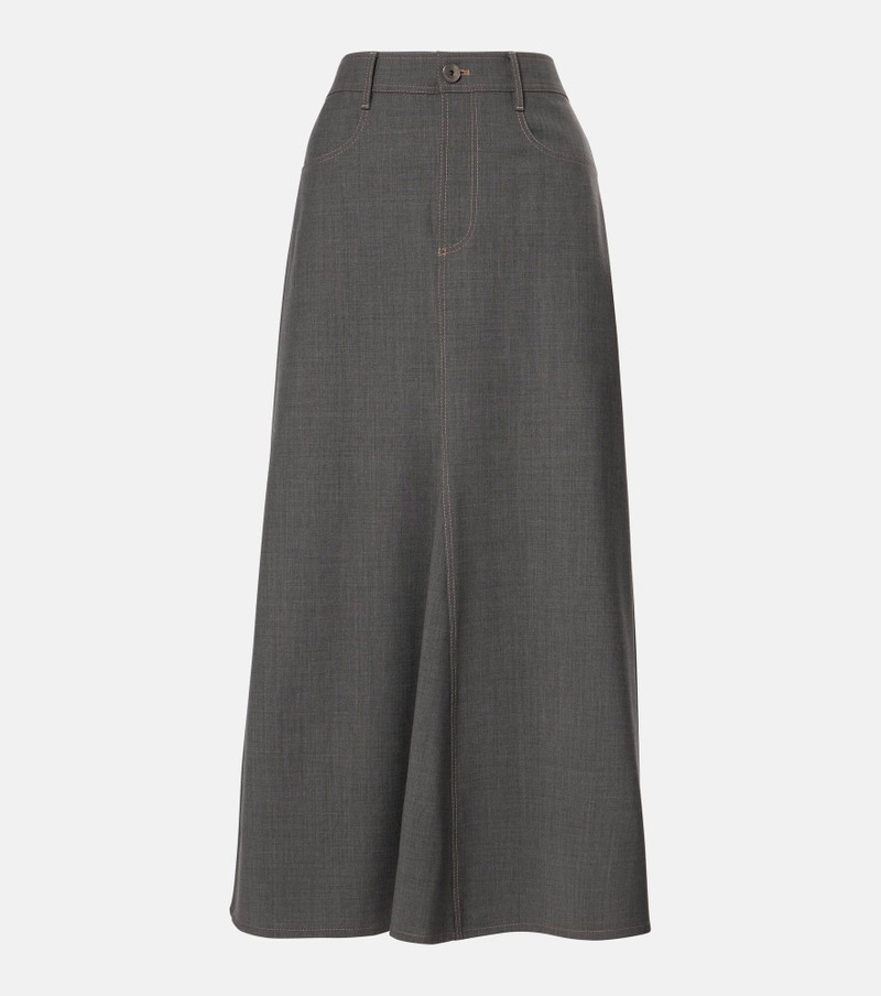 Wool-blend midi skirt - 1