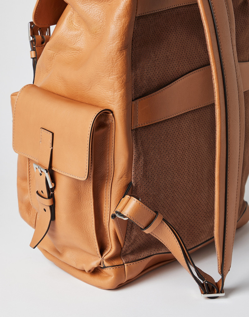 Cowhide city backpack 3
