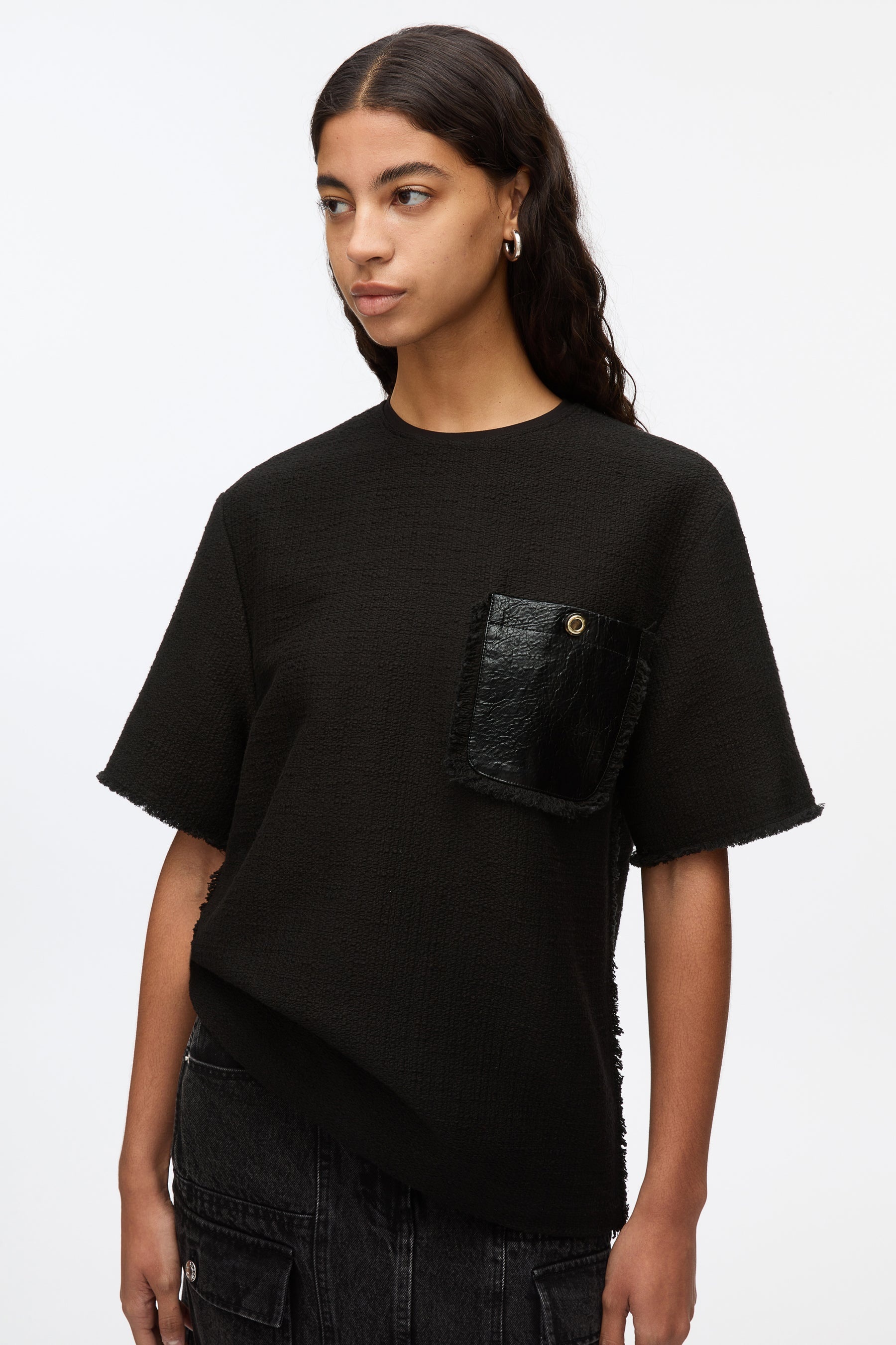 Fringe Tweed Tee - 2