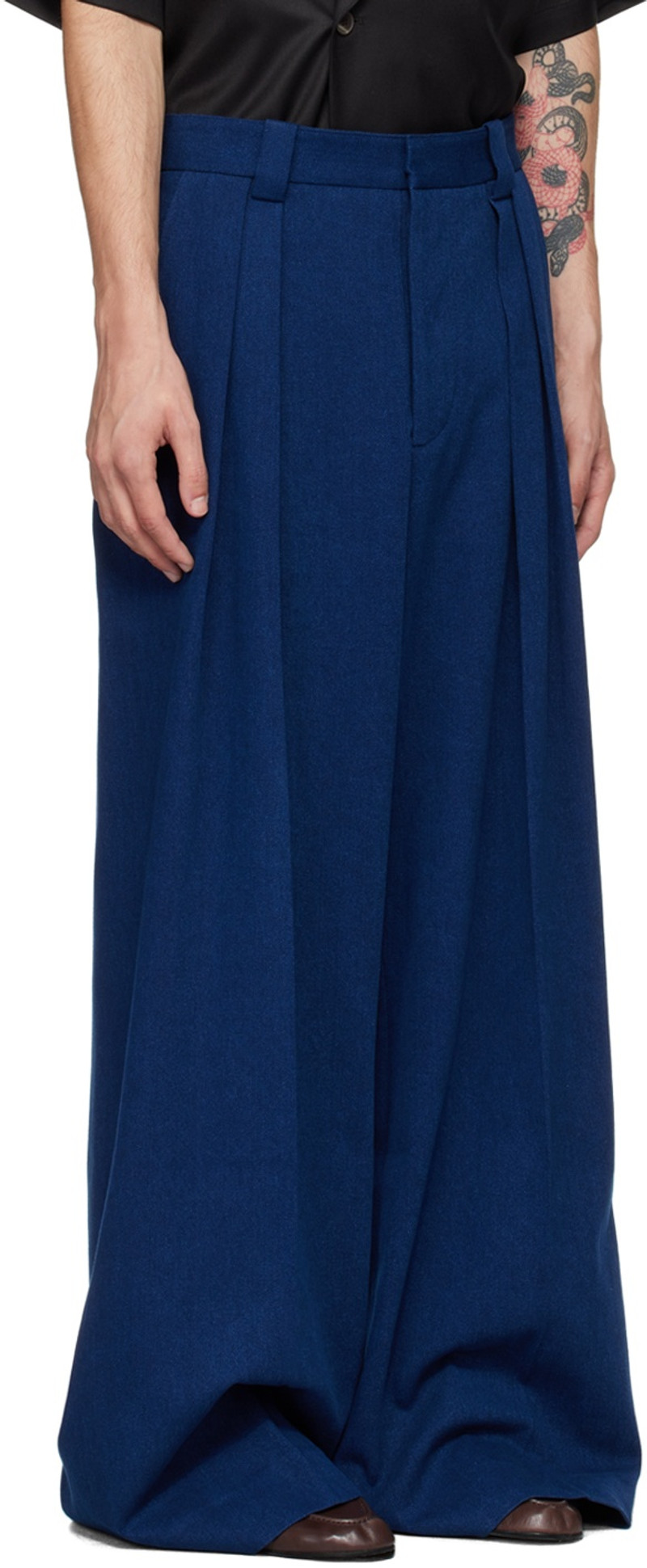 KING & TUCKFIELD Navy Wide Leg Denim Trousers outlook