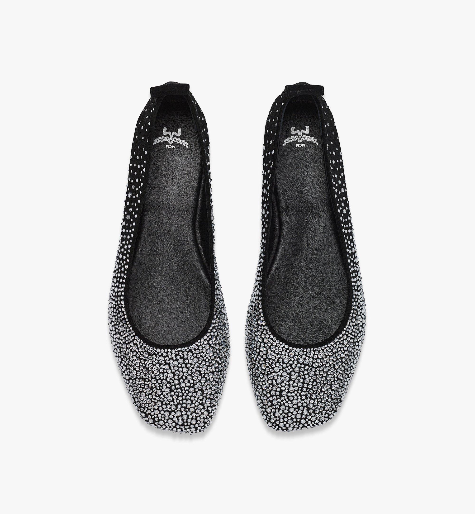 Ballerina Shoes in Gradation Crystal Suede - 5
