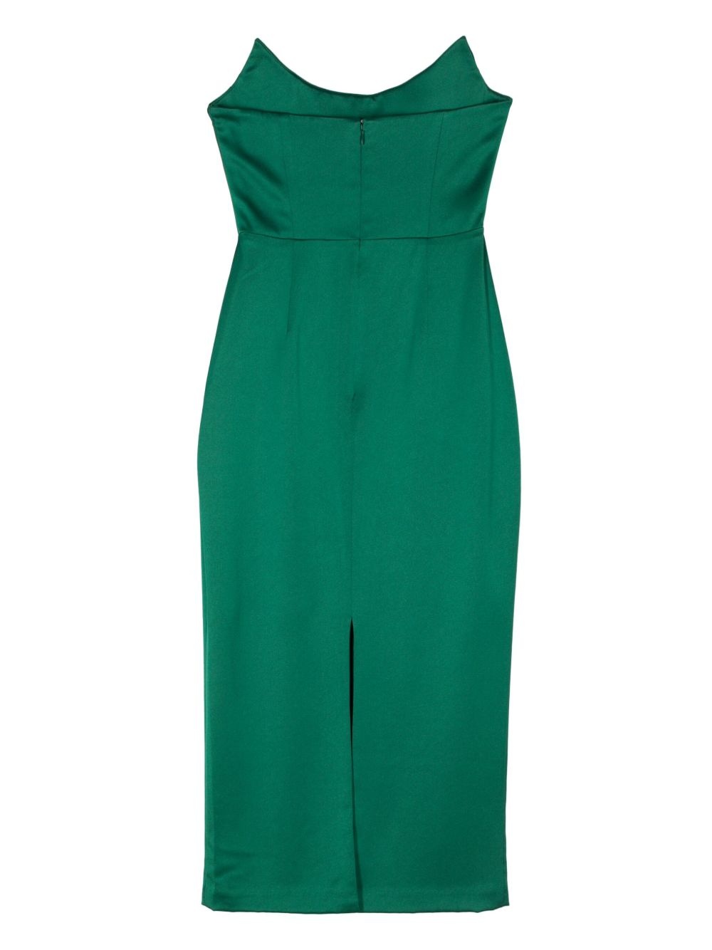 corset-style satin midi dress - 2