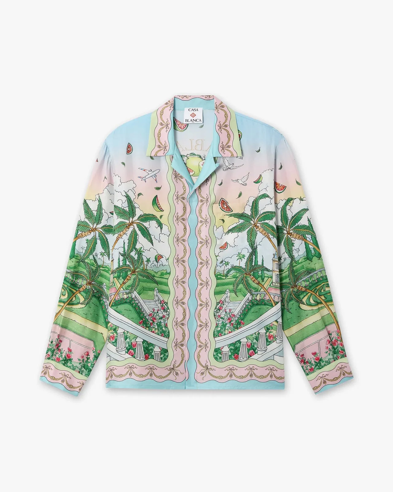 Multicolour Laduree x Casablanca Long Sleeve Silk Shirt | Casablanca Paris - 1