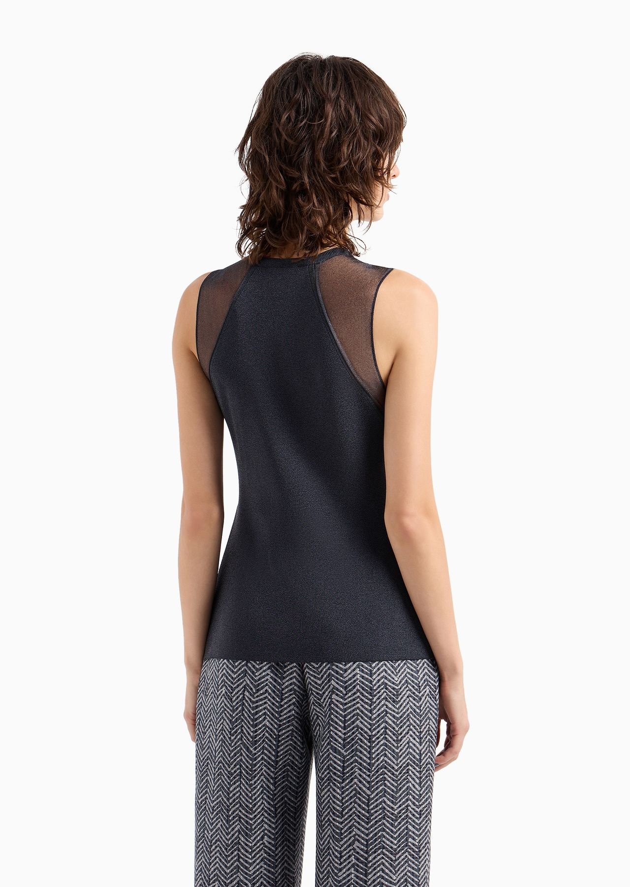 Stretch viscose-blend knit top - 3