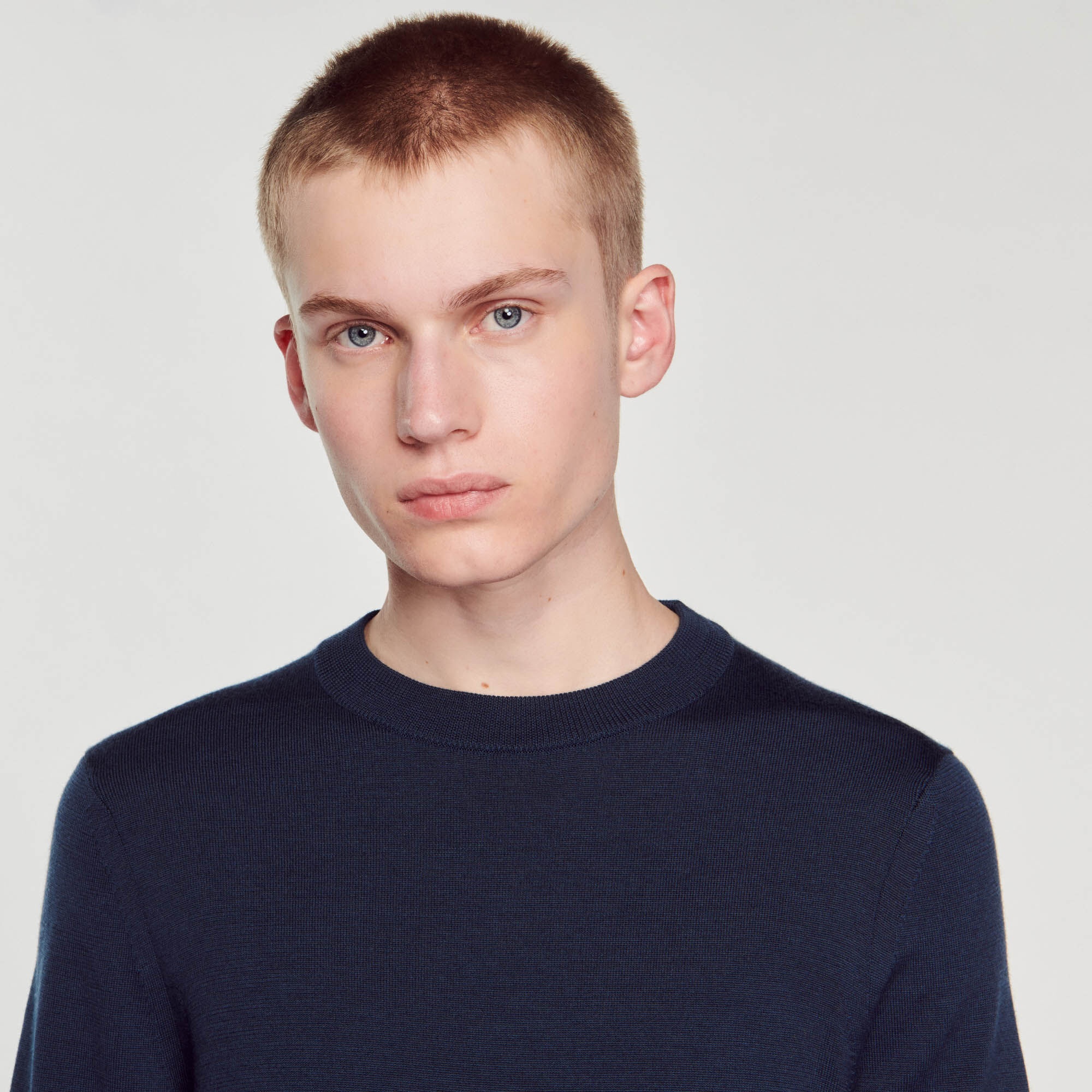FINE KNIT WOOL SWEATER - 4