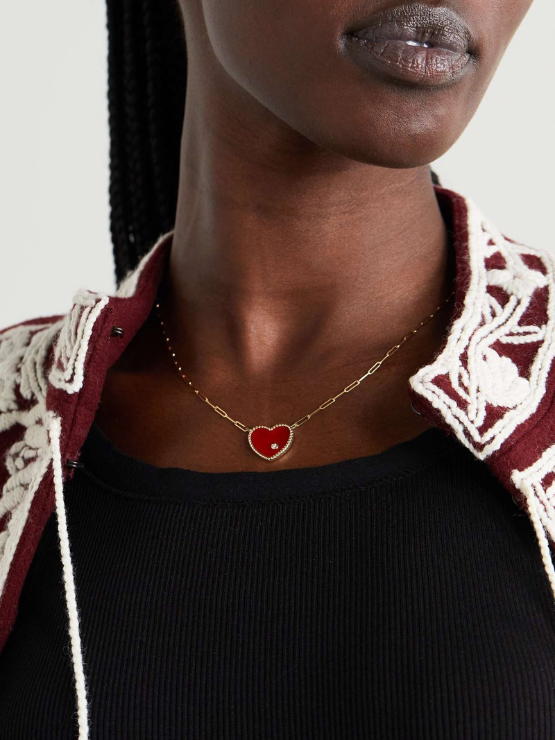 Yvonne Léon 9- and 18-karat gold, agate and diamond necklace outlook