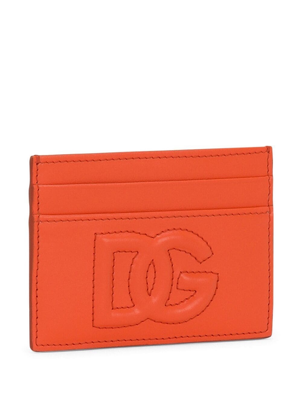 logo-embossed leather cardholder - 3