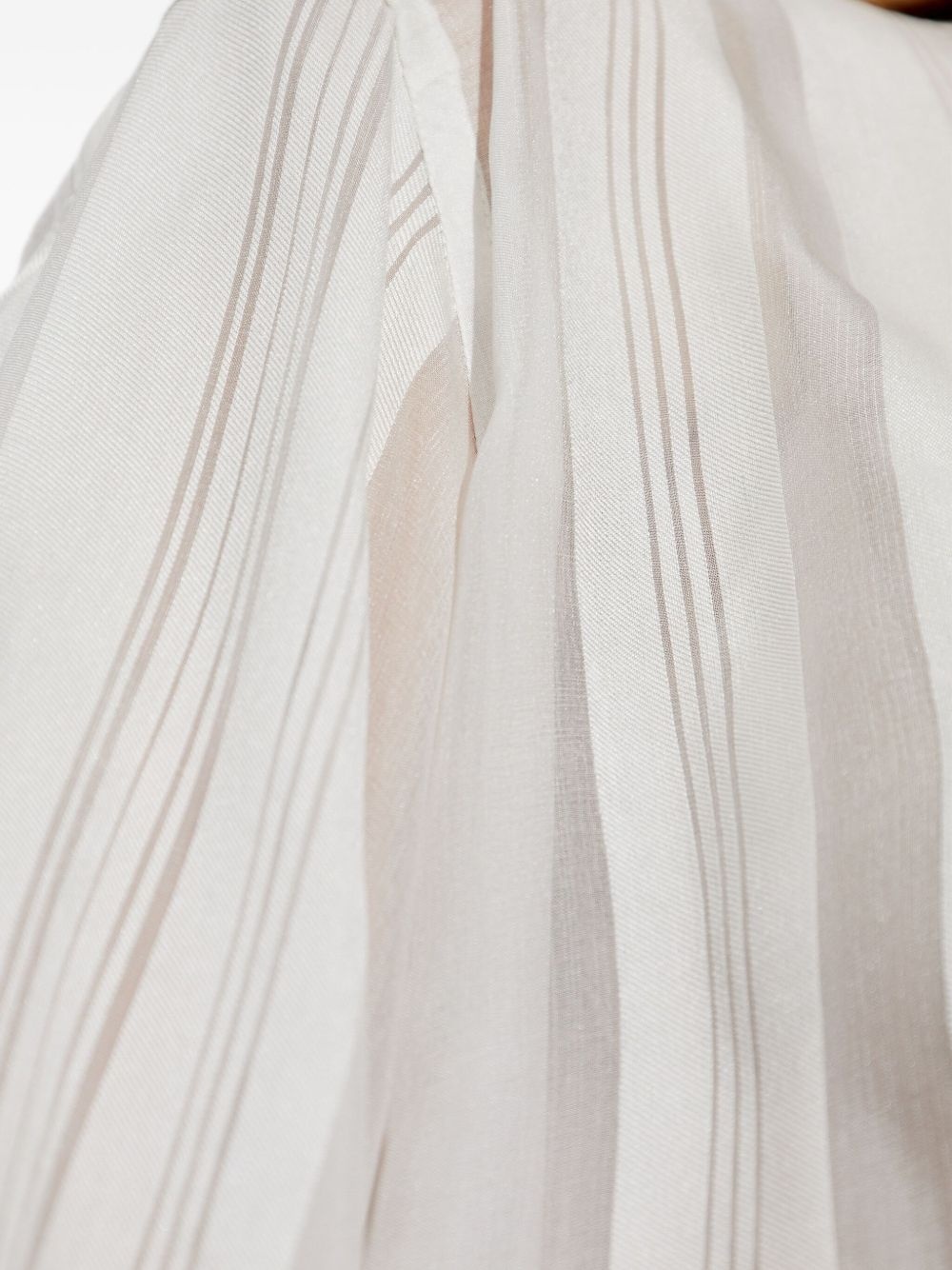 striped panelled shirt - 5