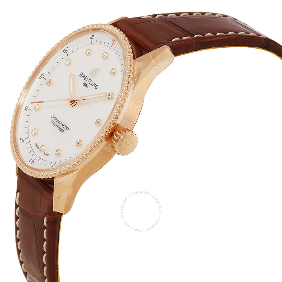 Breitling Navitimer 32mm Diamond Mother Of Pearl Ladies Watch R77320E61A1P1 - 2