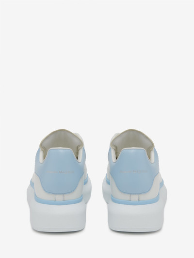 Alexander McQueen Women's Oversized Sneaker in White/powder Blue outlook