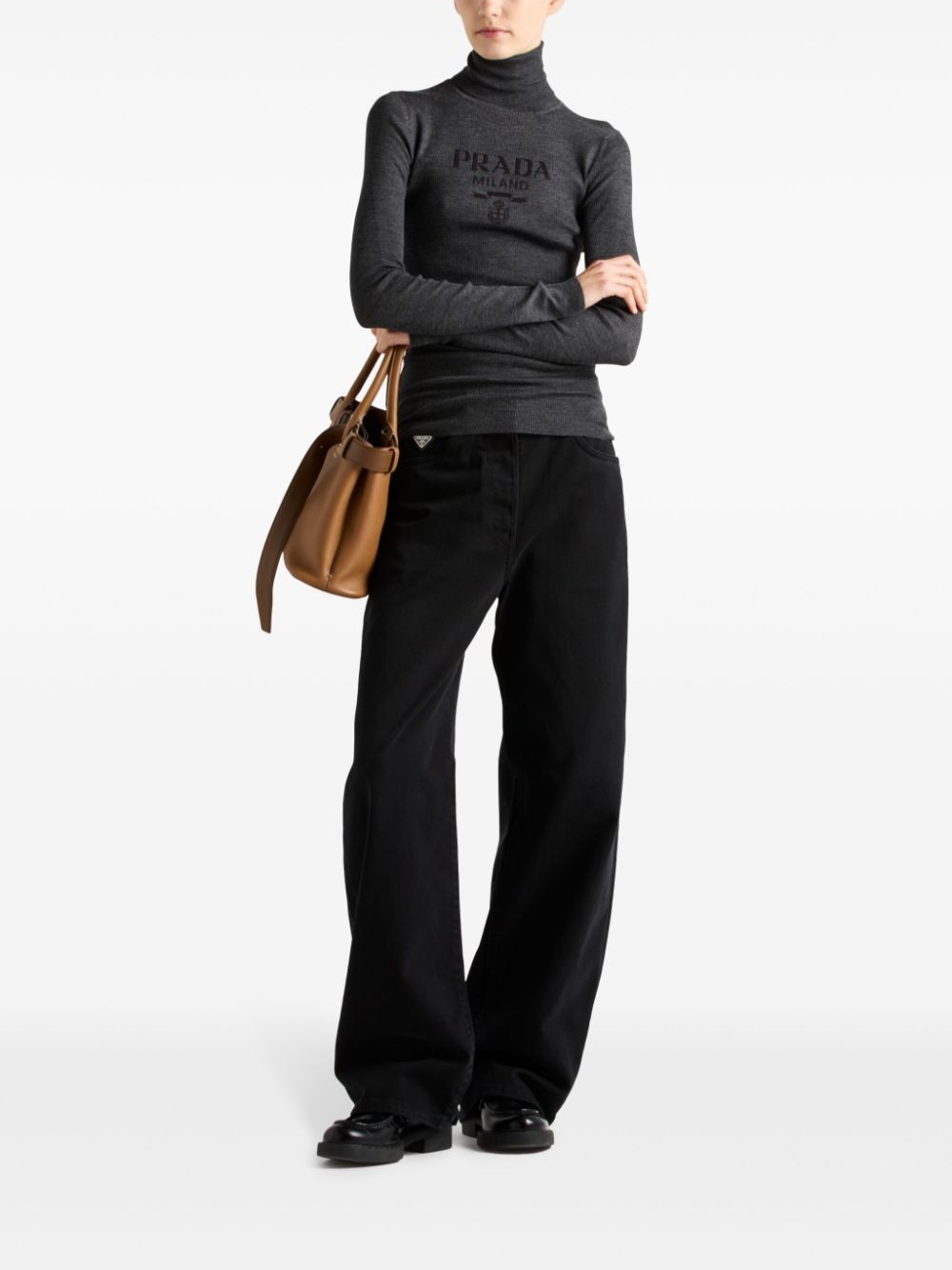 wool turtleneck sweater - 2