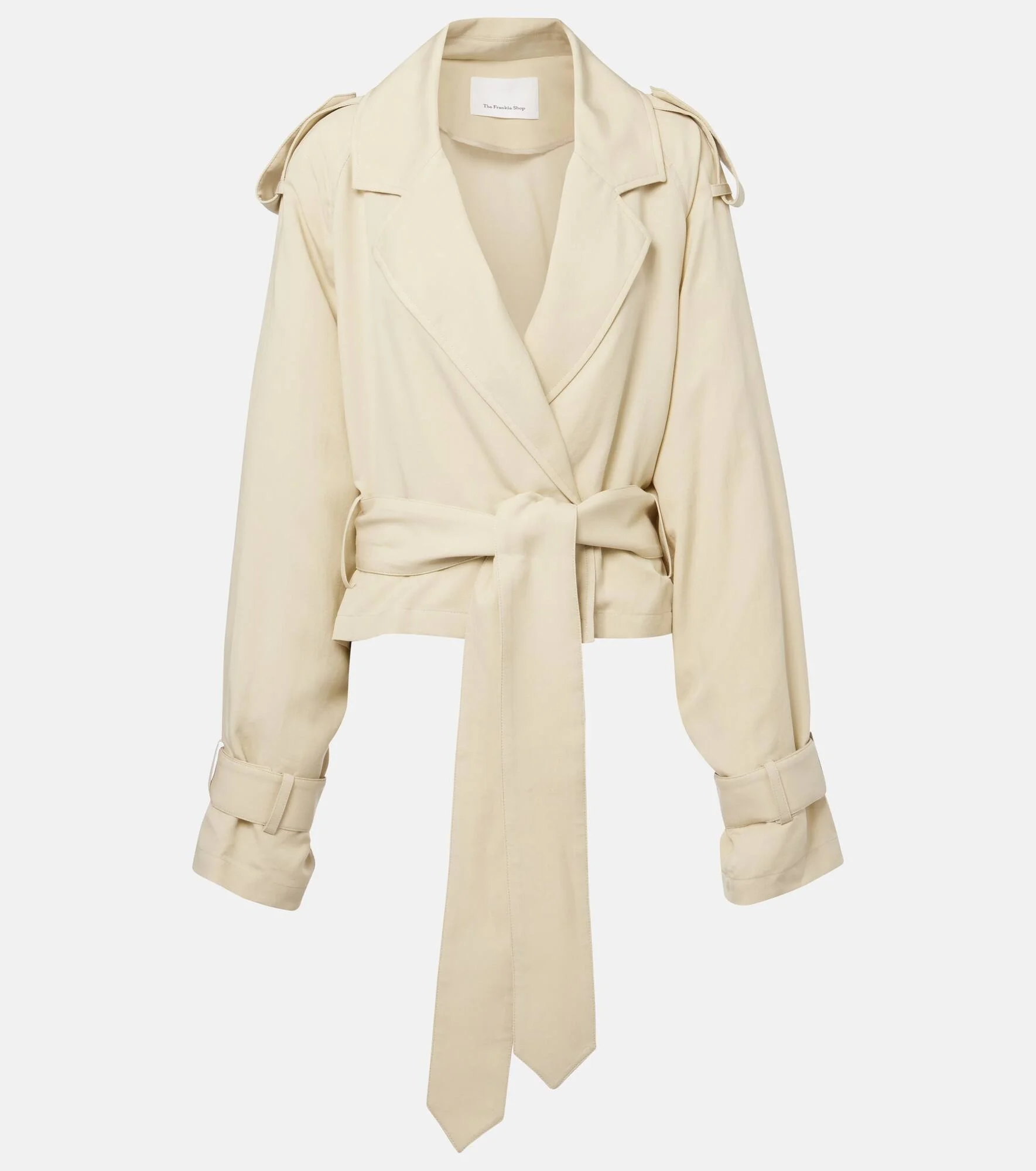Simona cropped trench coat - 1