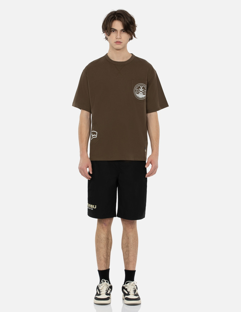 LOGO AND KAMON EMBROIDERY RELAX FIT SHORTS 5