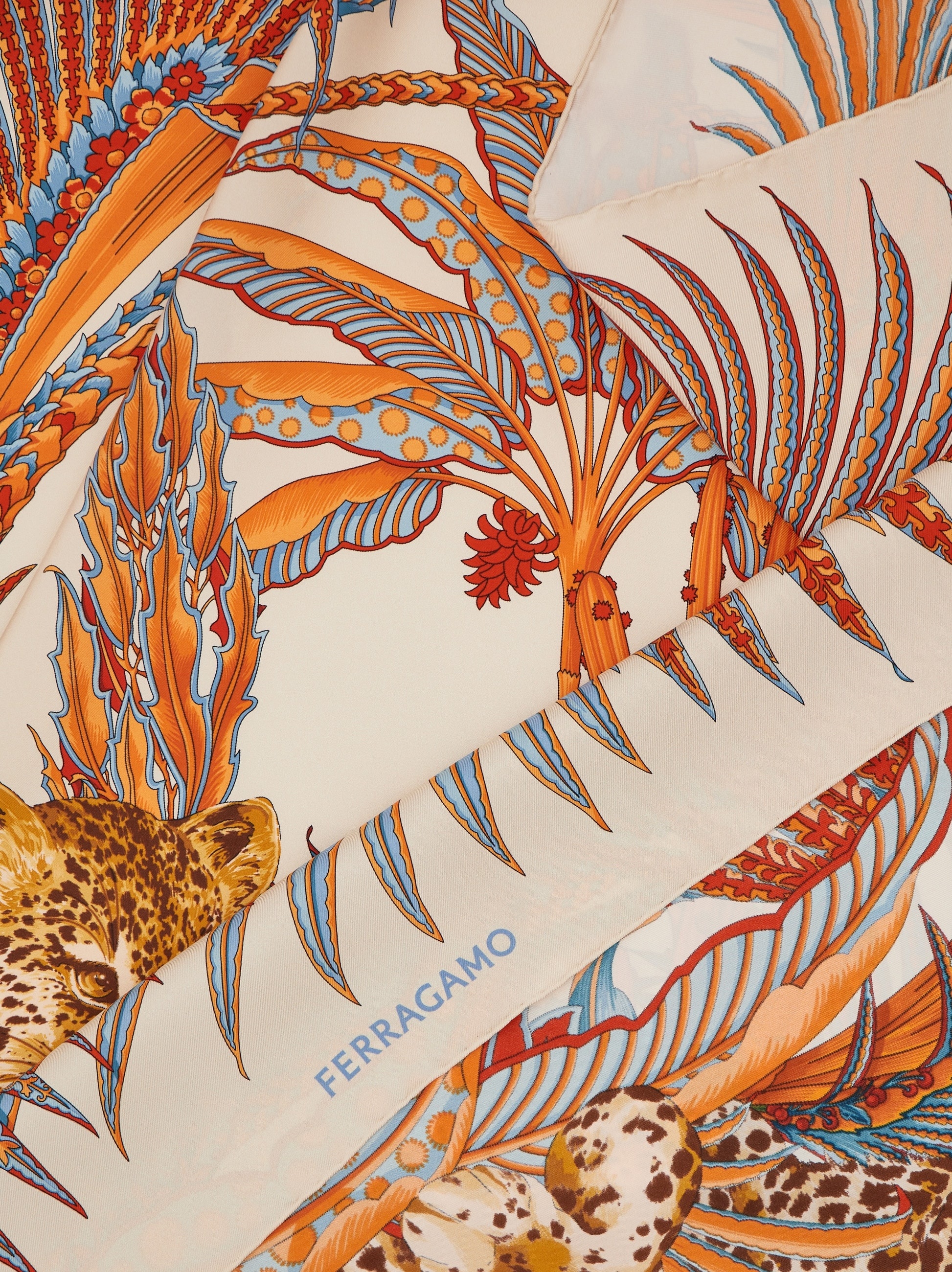 Leopard print silk scarf - 4