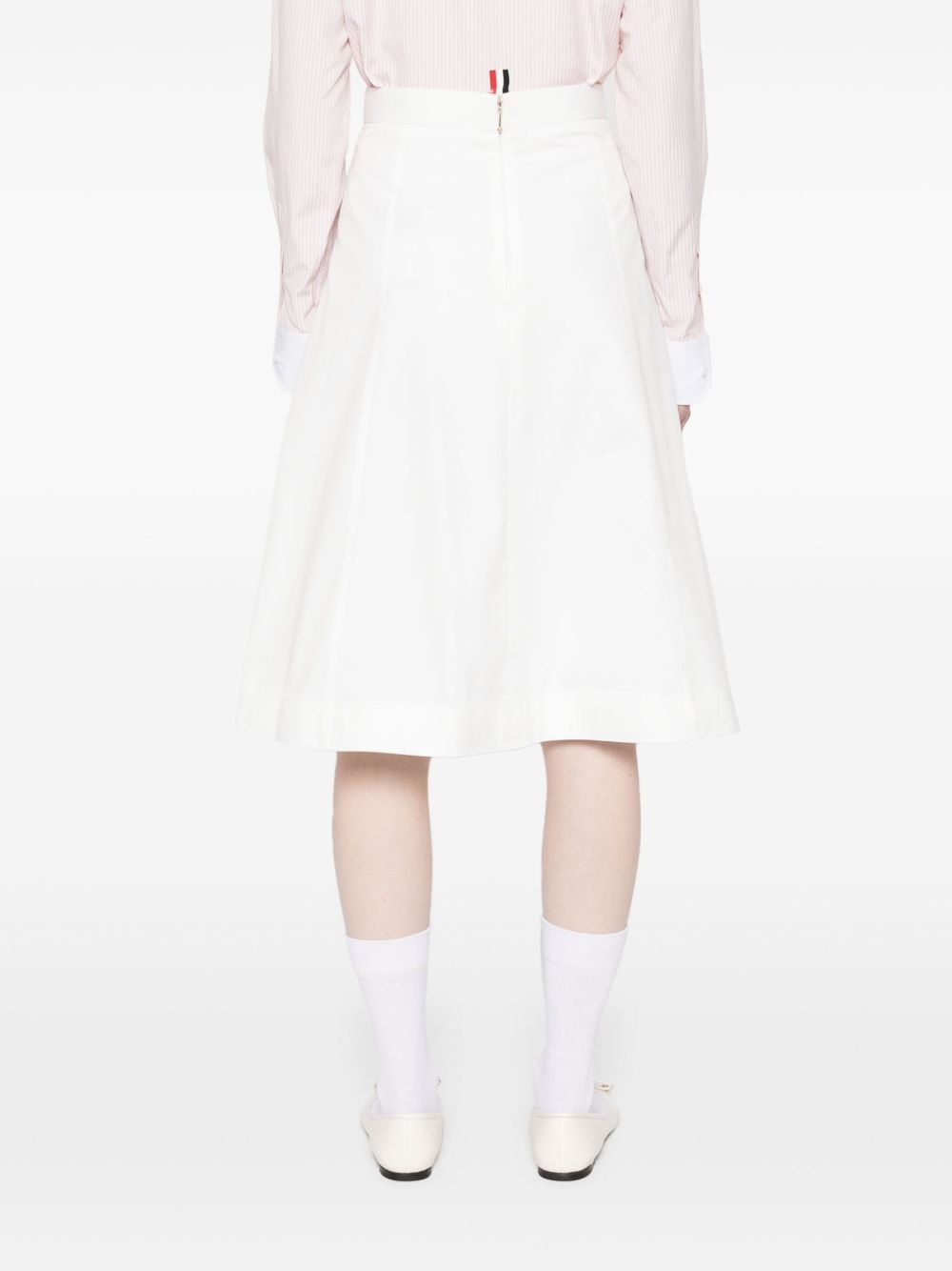 A-line cotton midi skirt - 4