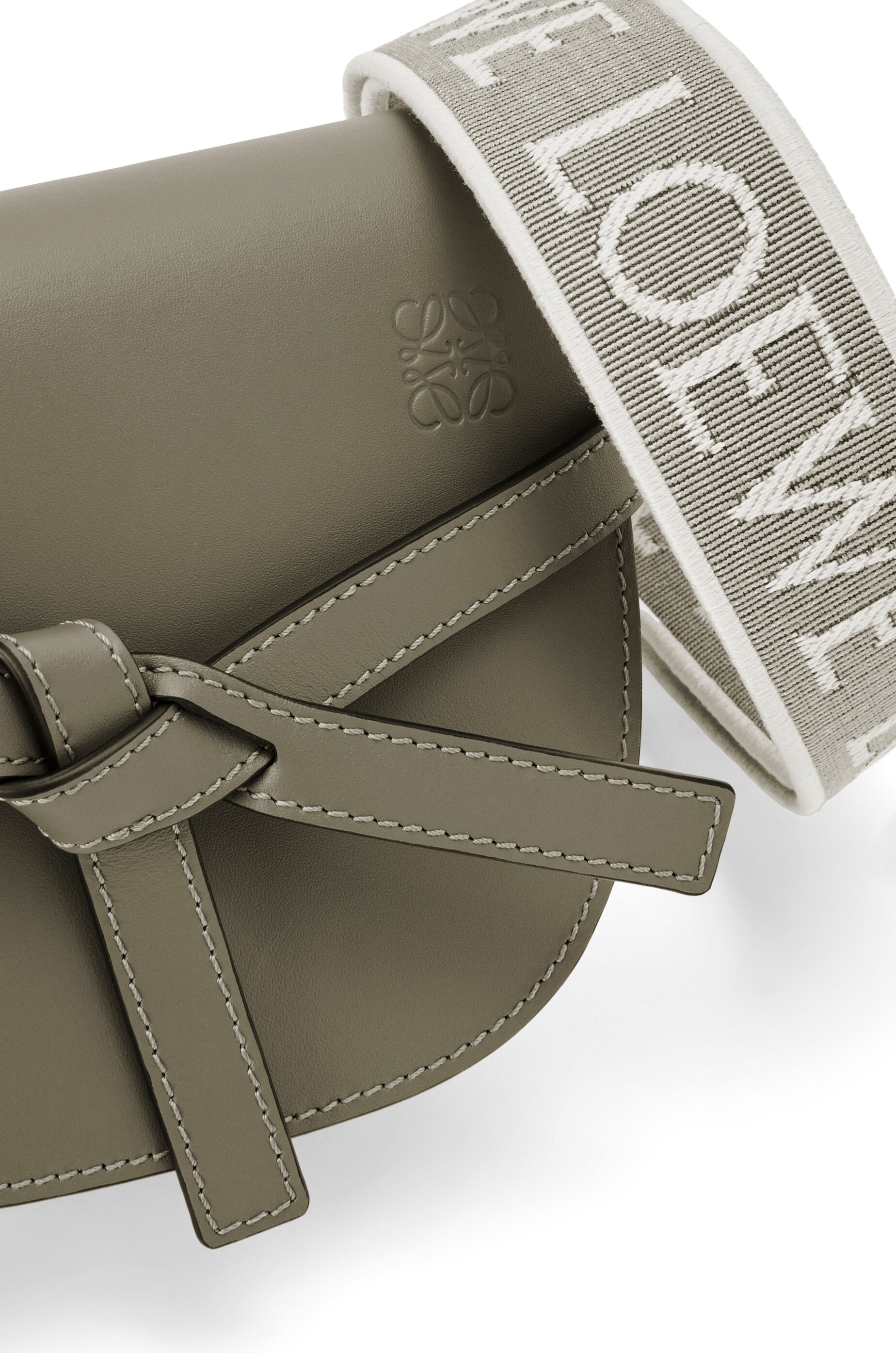 Mini Gate Dual bag in soft calfskin and jacquard - 7