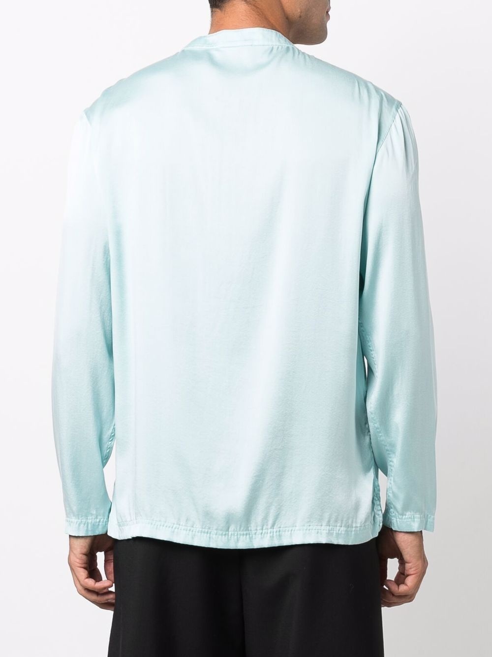 long-sleeve silk shirt - 4