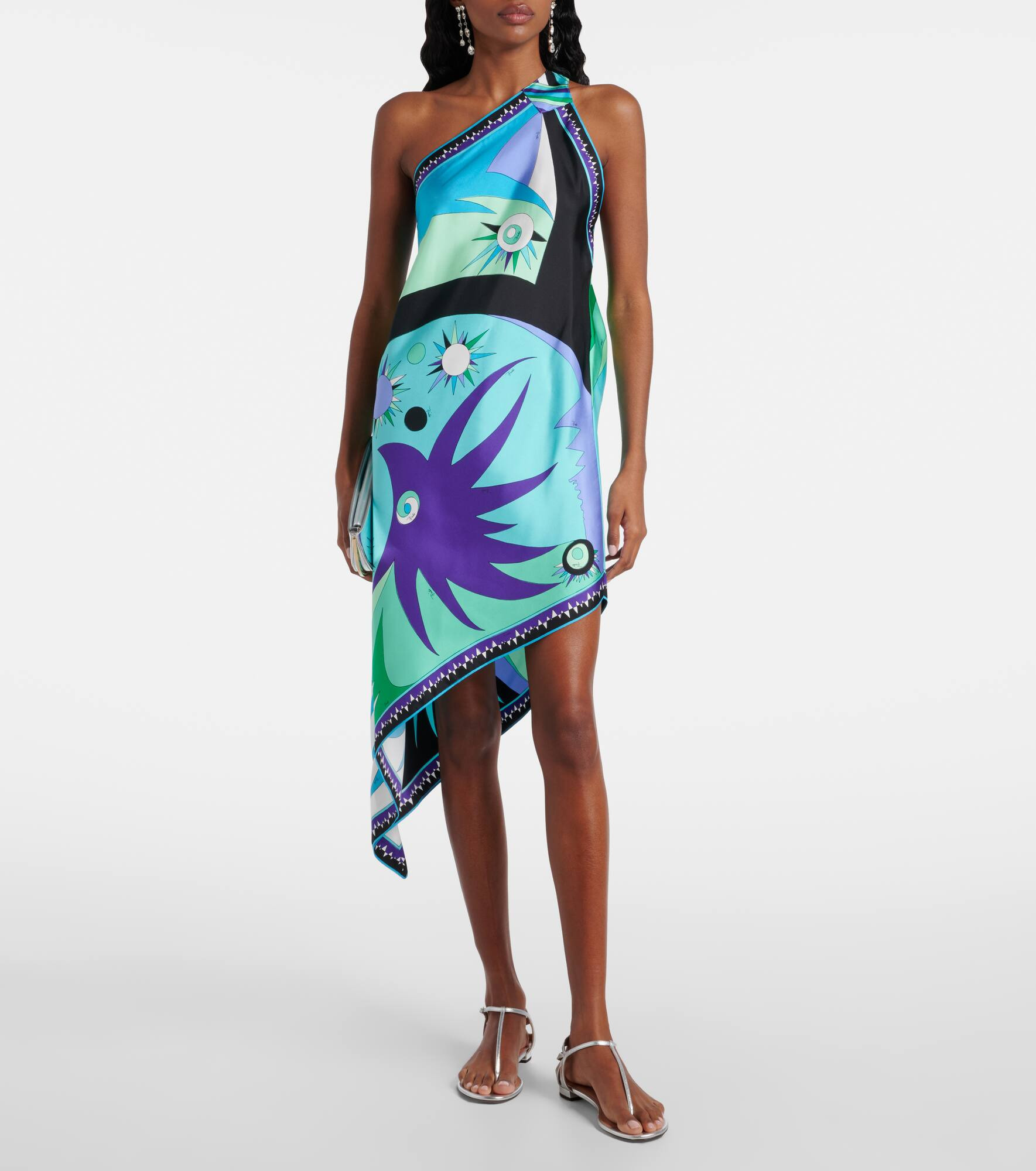 Stella asymmetric silk mini dress - 2