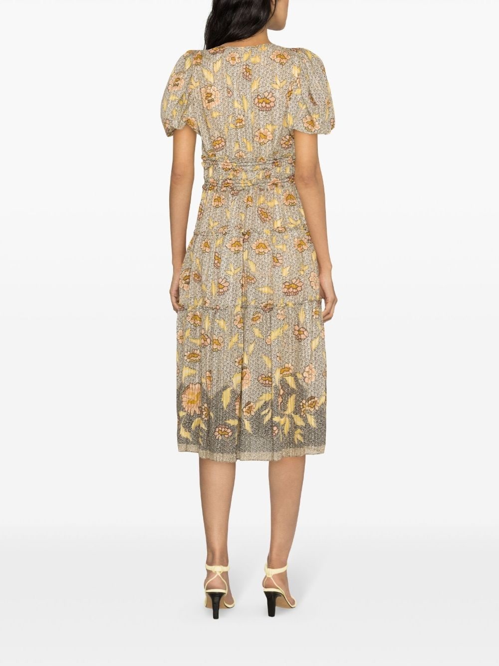 Eloisa floral-print midi dress - 4