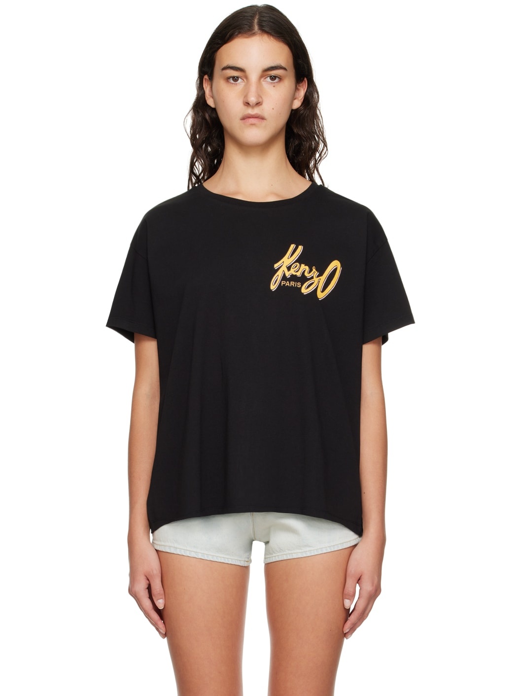 Black Kenzo Paris Relaxed T-Shirt - 1