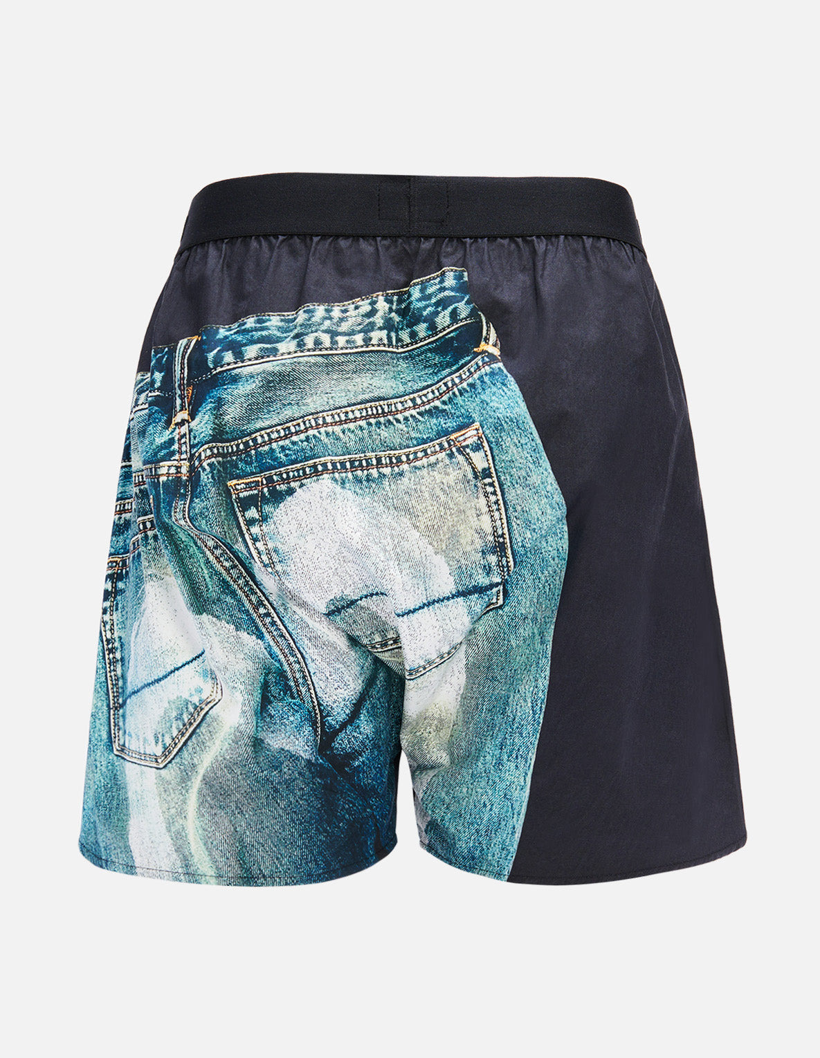 DENIM JEANS PRINT BOXERS SHORTS - 2