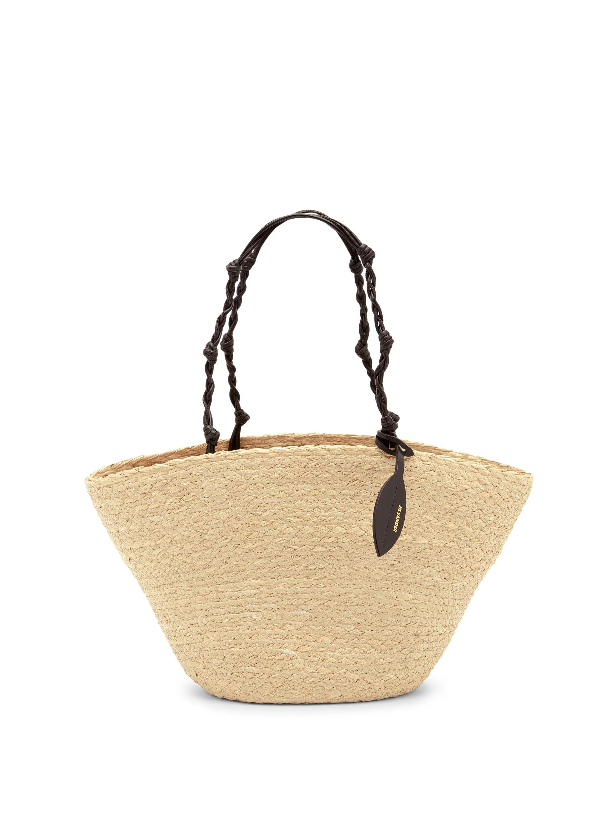 Women's Tangle Small Raffia Bucket Bag - Natural Black - 1