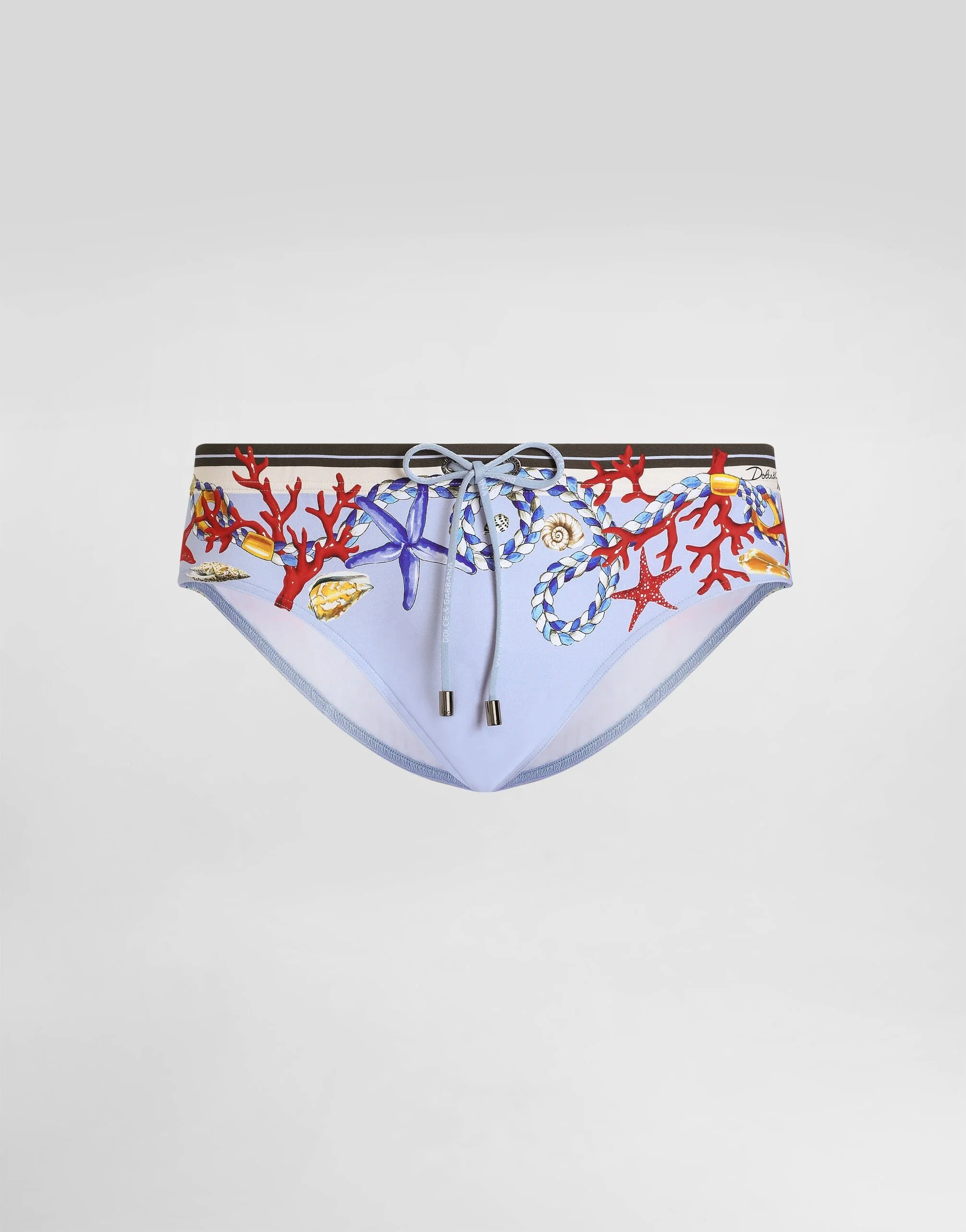 Shell-print swim briefs - 1