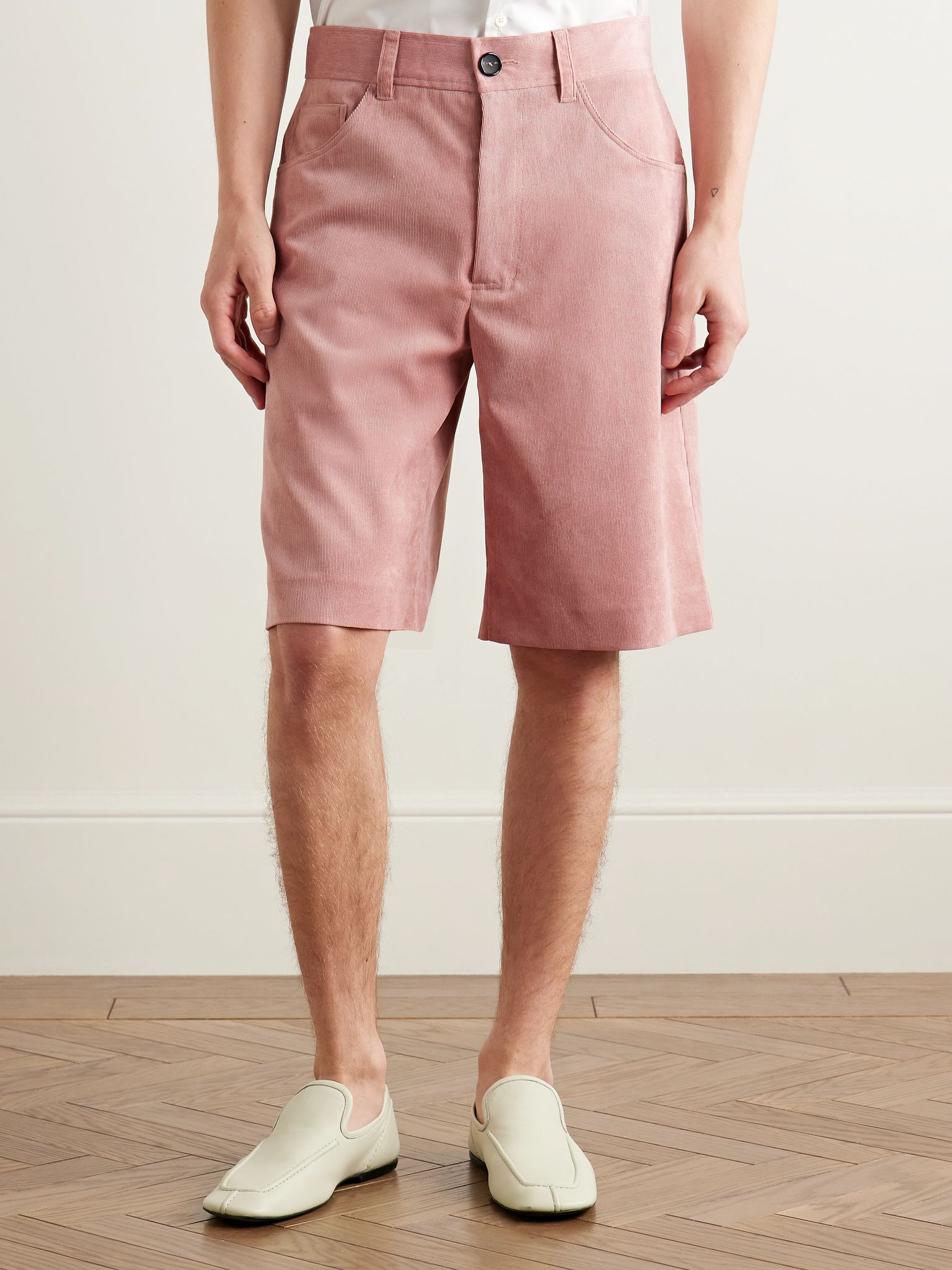 Jiro Corduroy Shorts Pink - 3