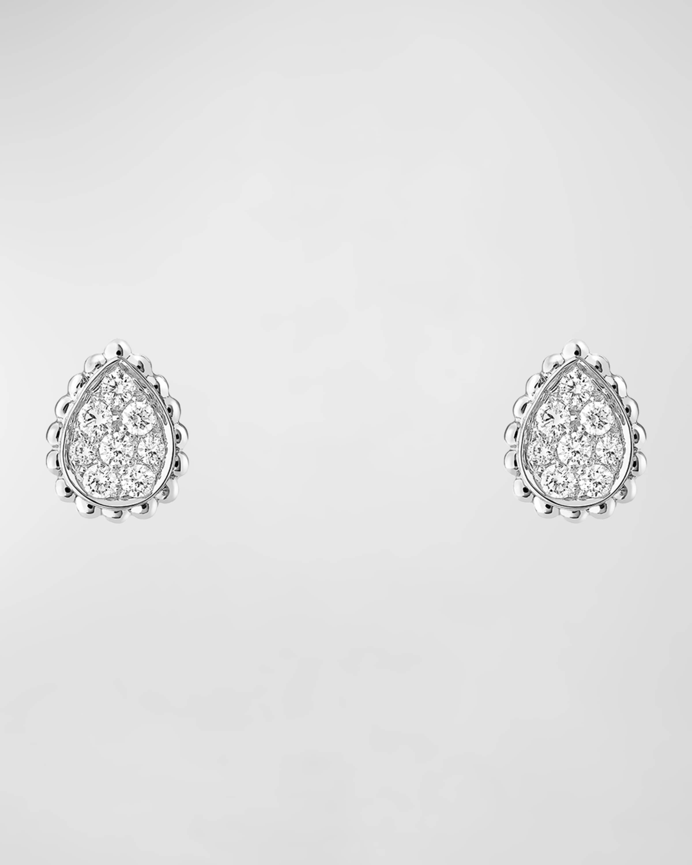 Serpent Boheme White Gold Diamond Stud Earrings - 1