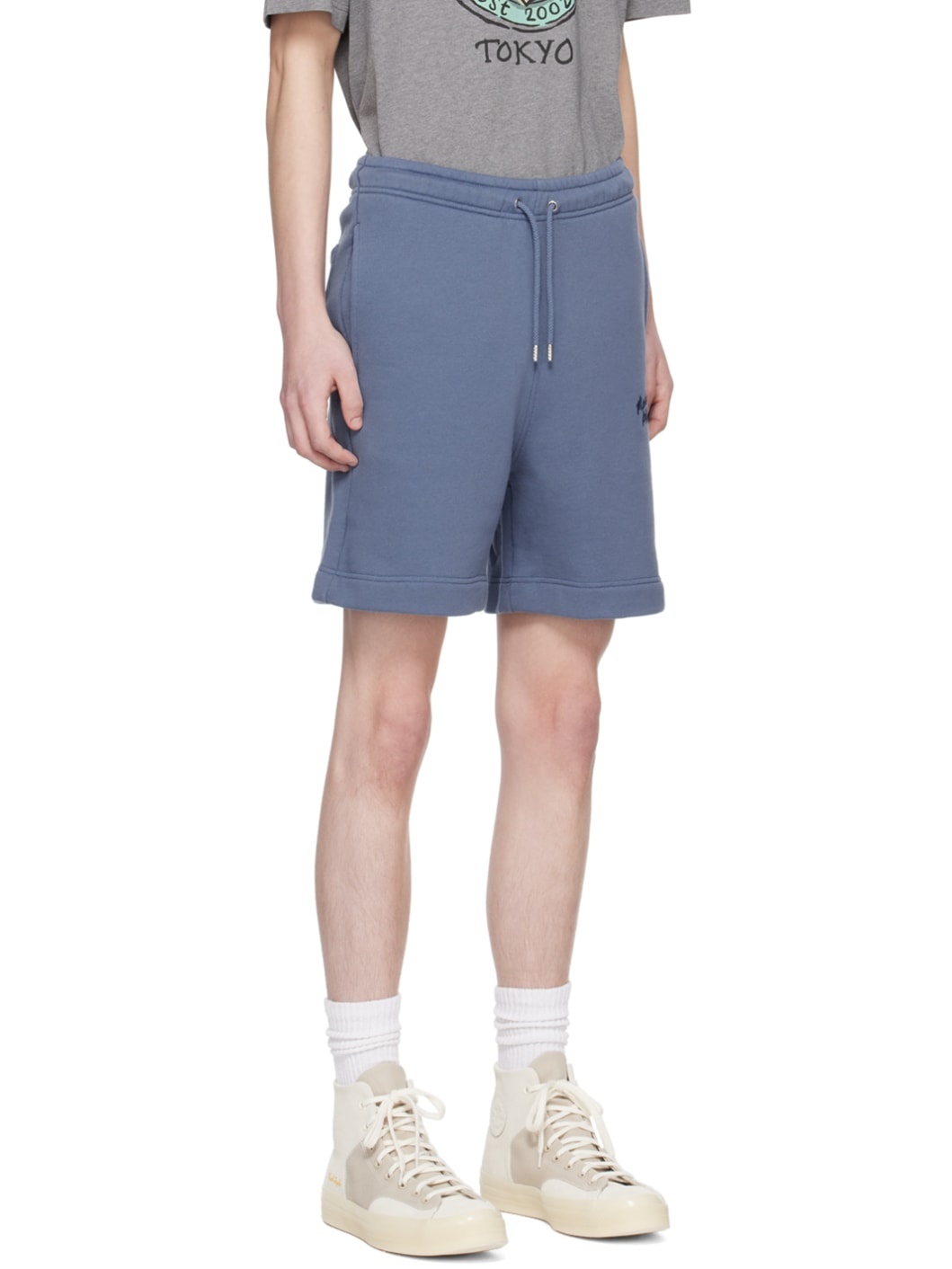 Blue Handwriting Shorts - 2