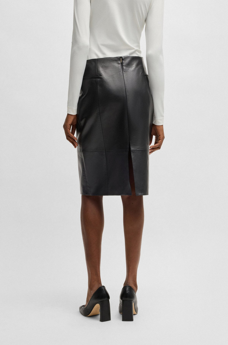 PENCIL SKIRT IN LUSTROUS LEATHER 4