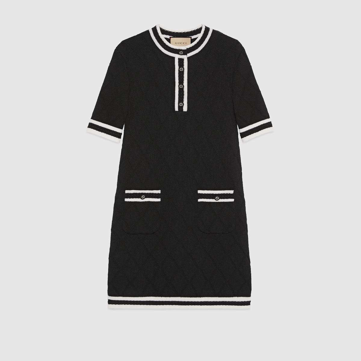 Extra fine wool piquet dress - 1