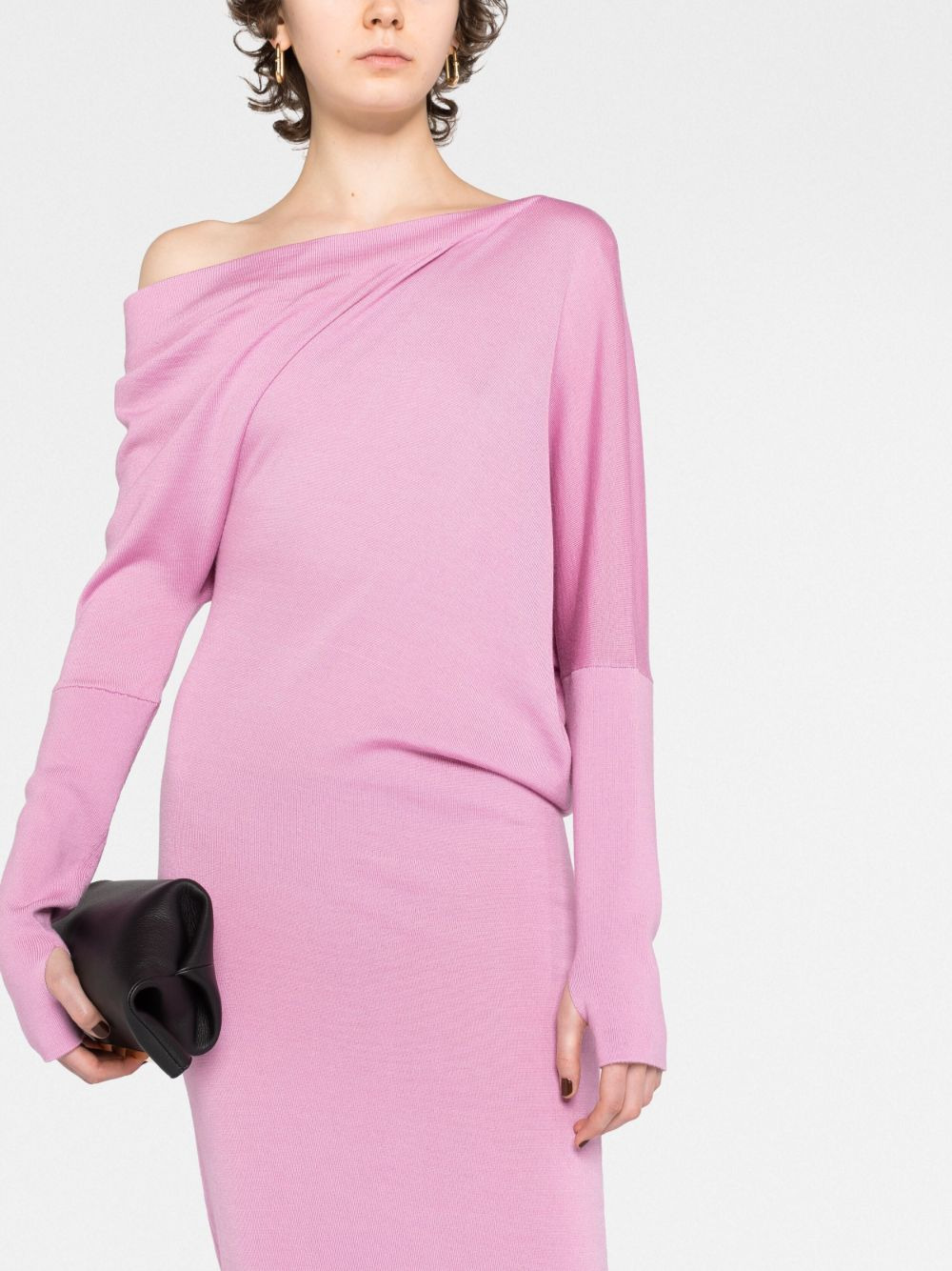 off-shoulder jumper dress - 5