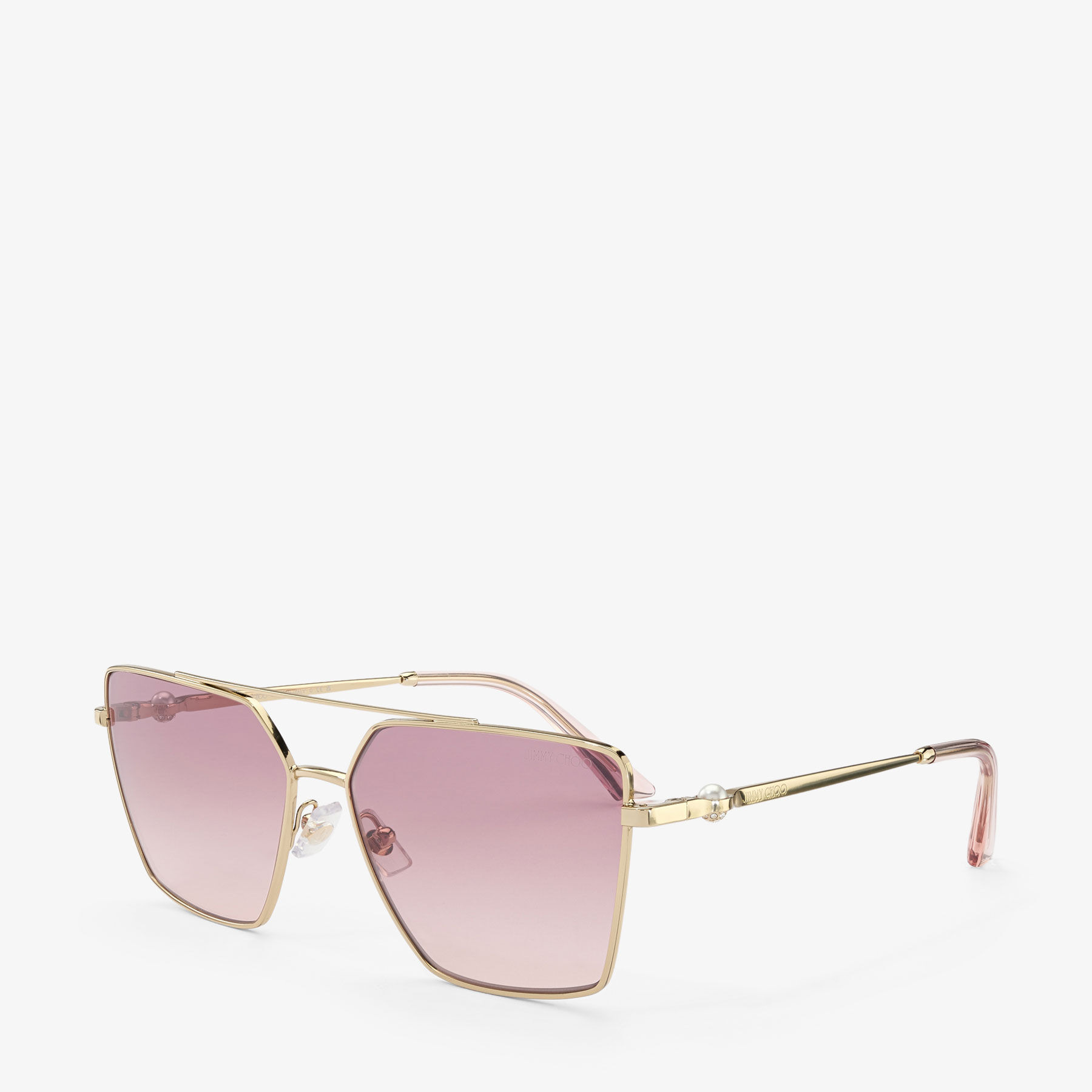 Joss 
Pale Gold Square Sunglasses - 2