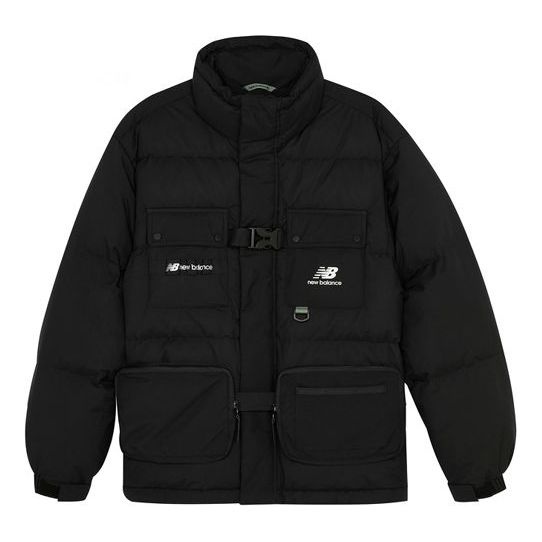 New Balance Logo Down Jacket 'Black' AMJ14328-BK - 1