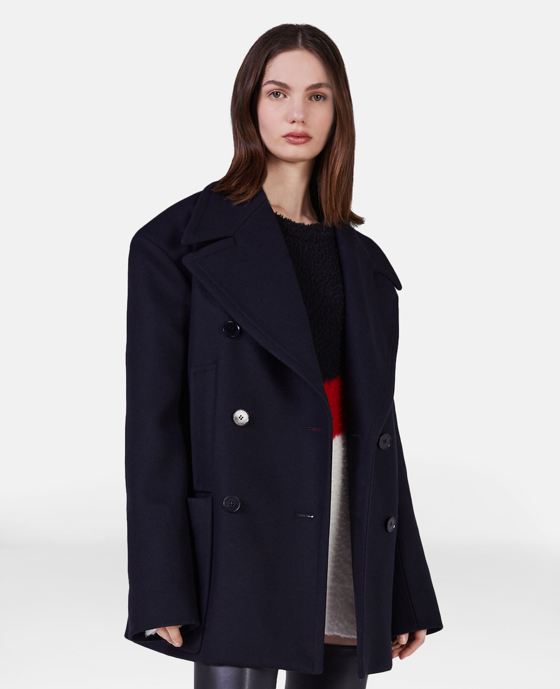 Stella McCartney Double-Breasted Peacoat | REVERSIBLE