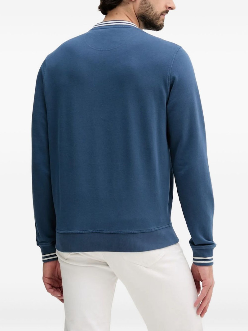 Barbour stripe-collar sweatshirt outlook
