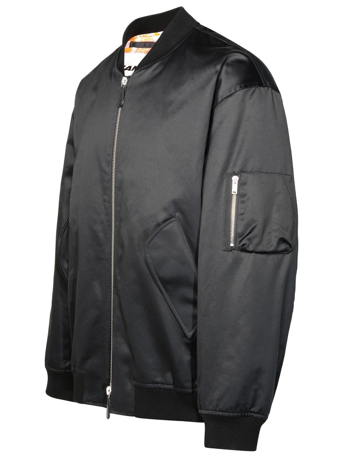 Jil Sander Black Cotton Bomber Jacket Man - 2